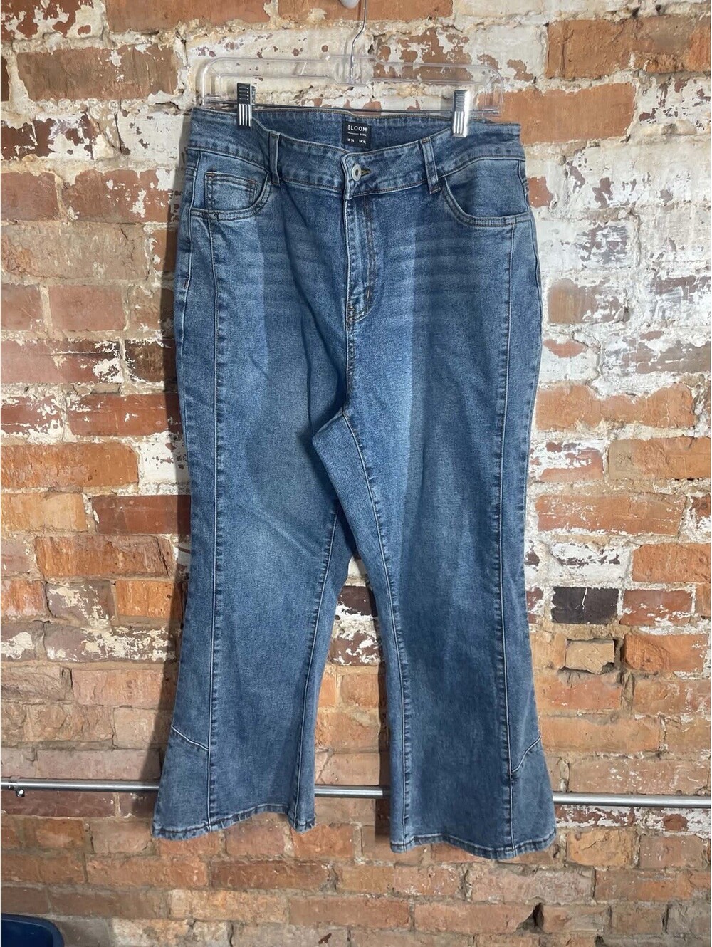 BloomChic Womens 14 Blue Bootcut Denim Jeans Five Pocket
